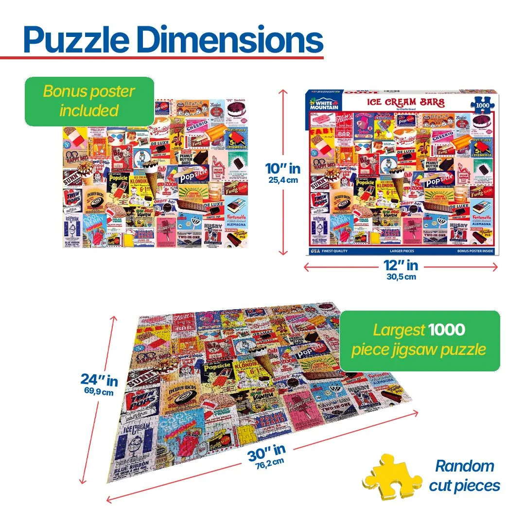 Ice Cream Bars (1343pz) - 1000 Piece Jigsaw Puzzle - Image 3
