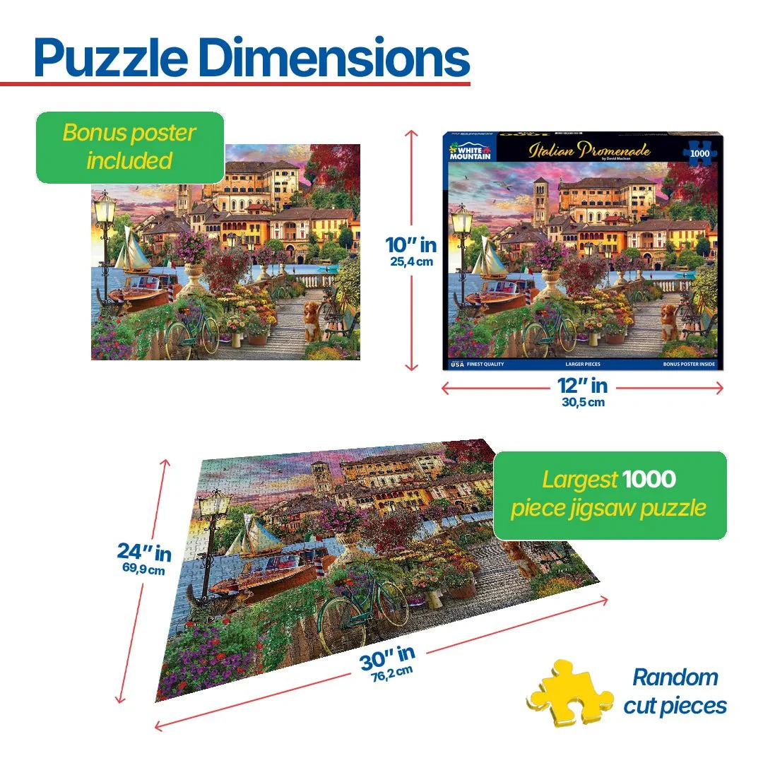Italian Promenade (1781pz) - 1000 Piece Jigsaw Puzzle - Image 3