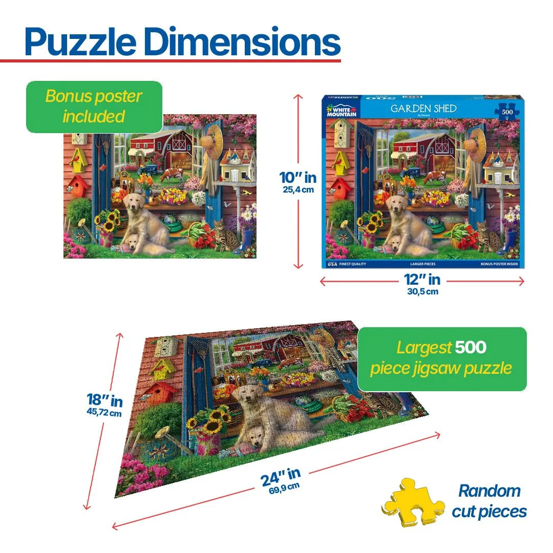 Garden Shed (1906pz) - 500 Piece Jigsaw Puzzle - Image 3
