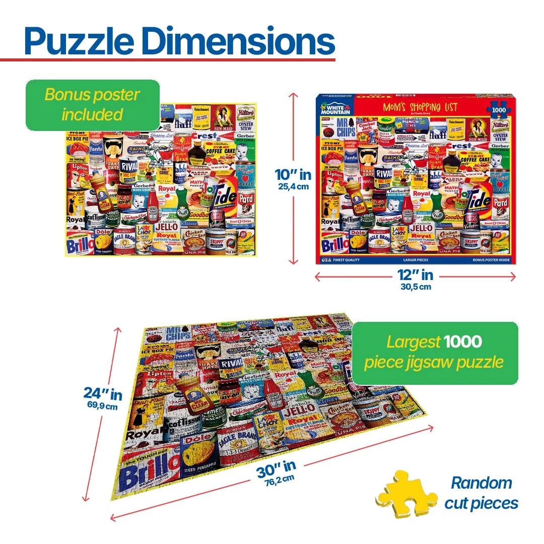 Mom's Shopping List (1865pz) - 1000 Piece Jigsaw Puzzle - Image 3