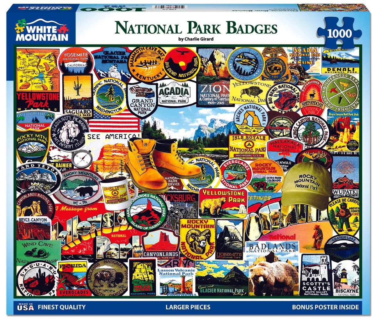 National Park Badges (1057pz) - 1000 Piece Jigsaw Puzzle - Image 2