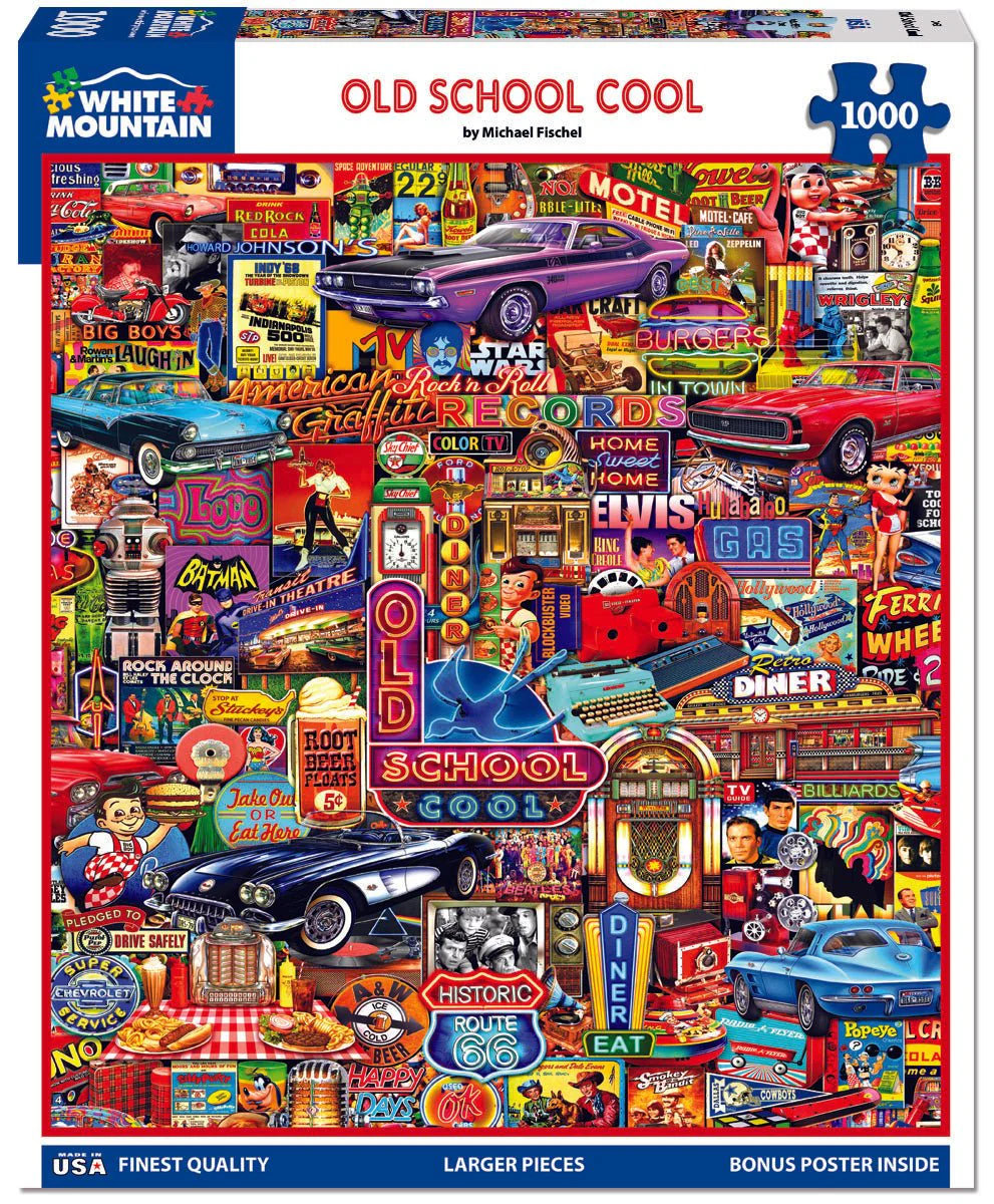 Old School Cool (2080pz) - 1000 Piece Jigsaw Puzzle - Image 2