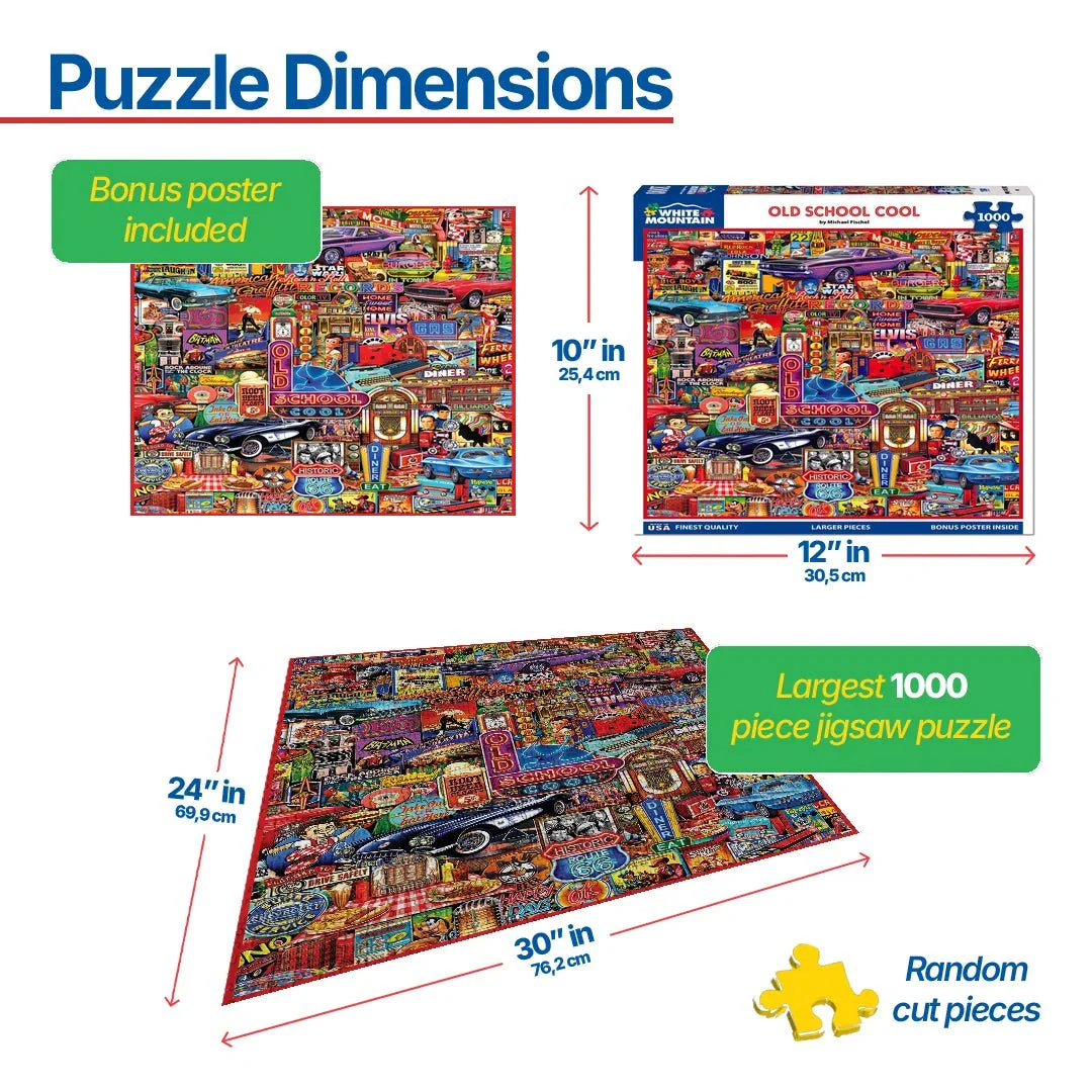 Old School Cool (2080pz) - 1000 Piece Jigsaw Puzzle - Image 3