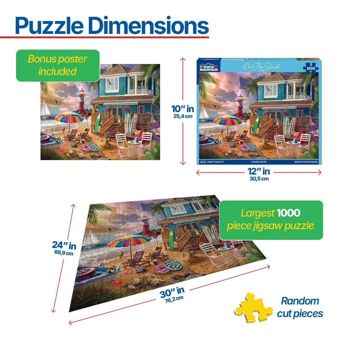 On The Beach (2100pz) - 1000 Piece Jigsaw Puzzle - Image 3