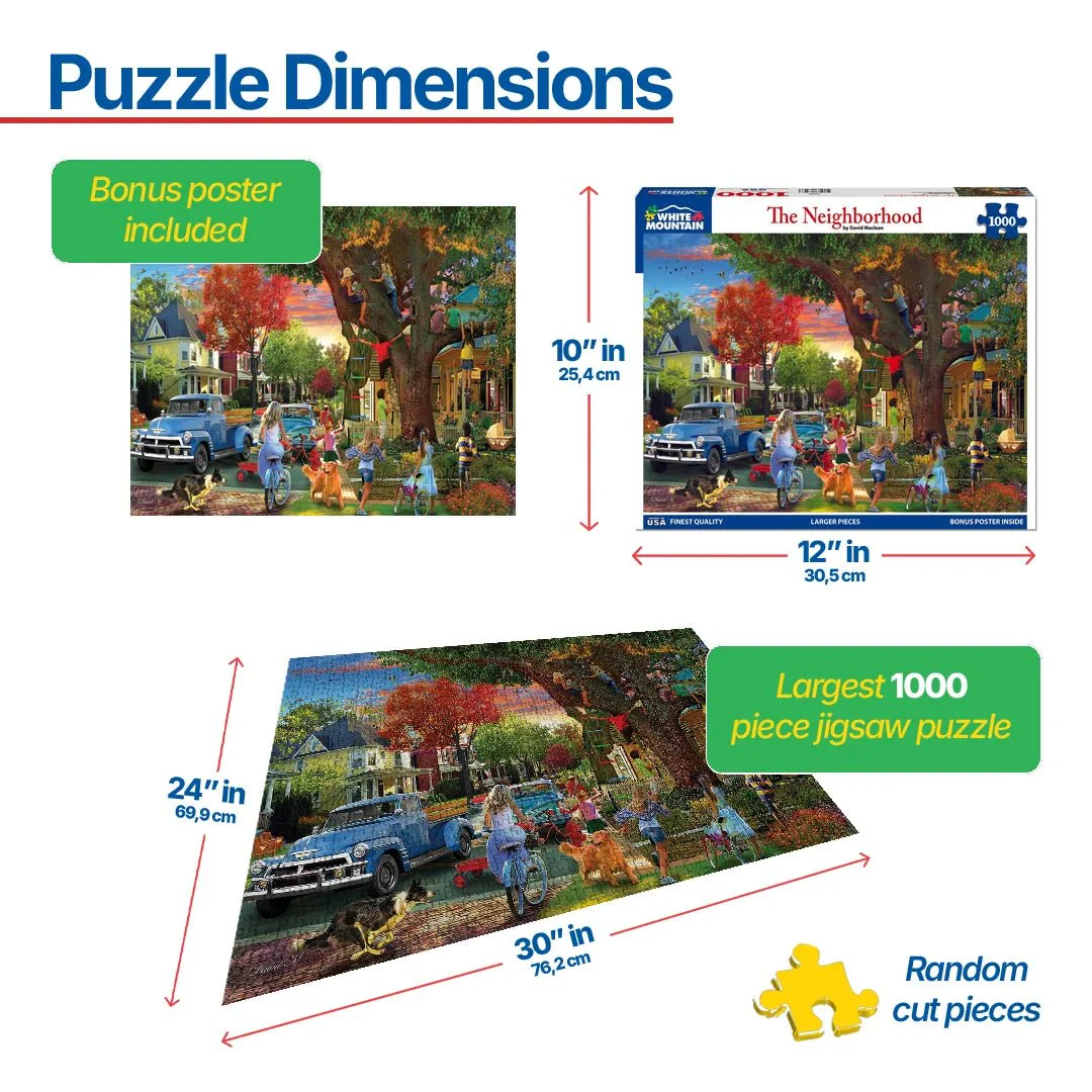 The Neighborhood (1908pz) - 1000 Piece Jigsaw Puzzle - Image 3