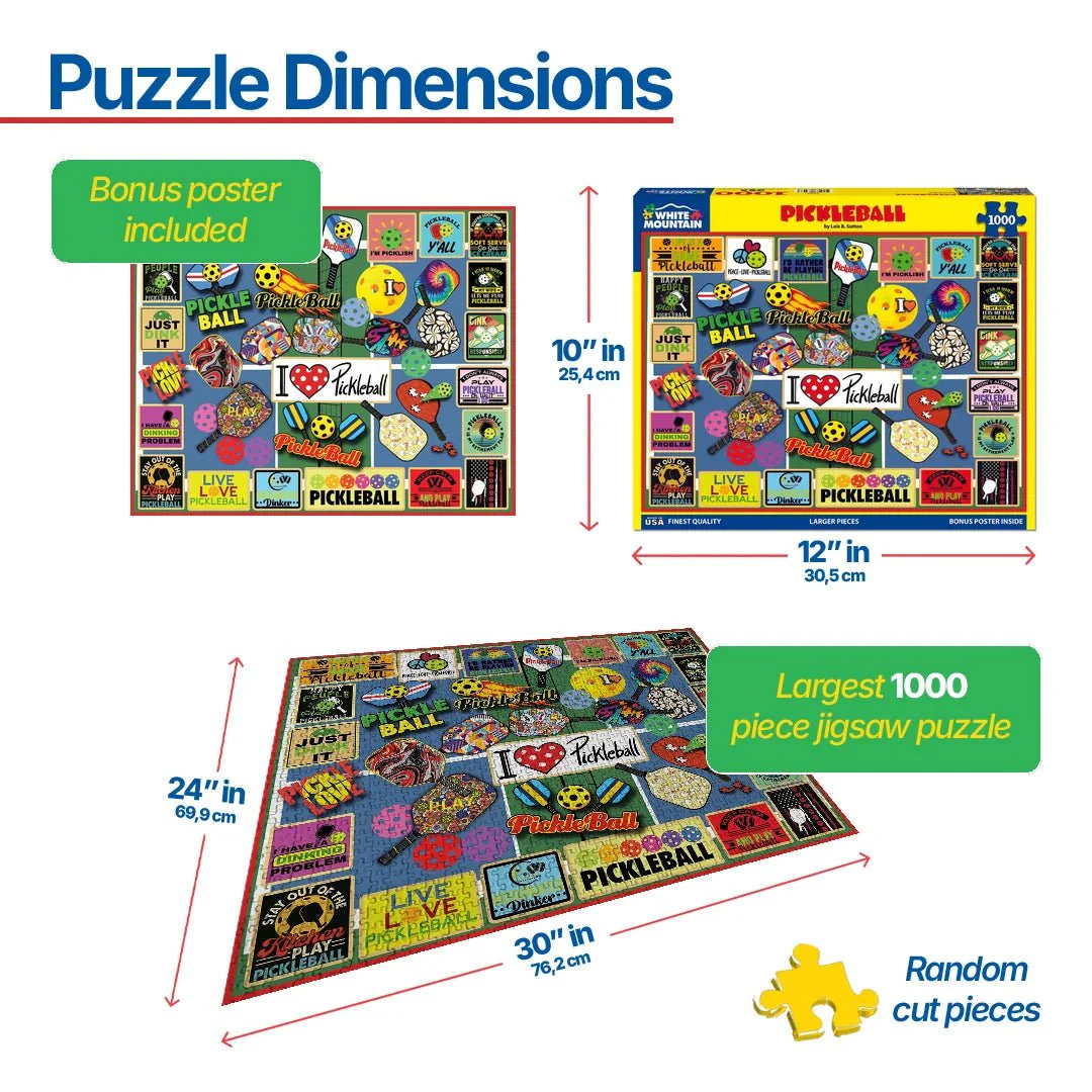 Pickleball (1846pz) - 1000 Piece Jigsaw Puzzle - Image 3