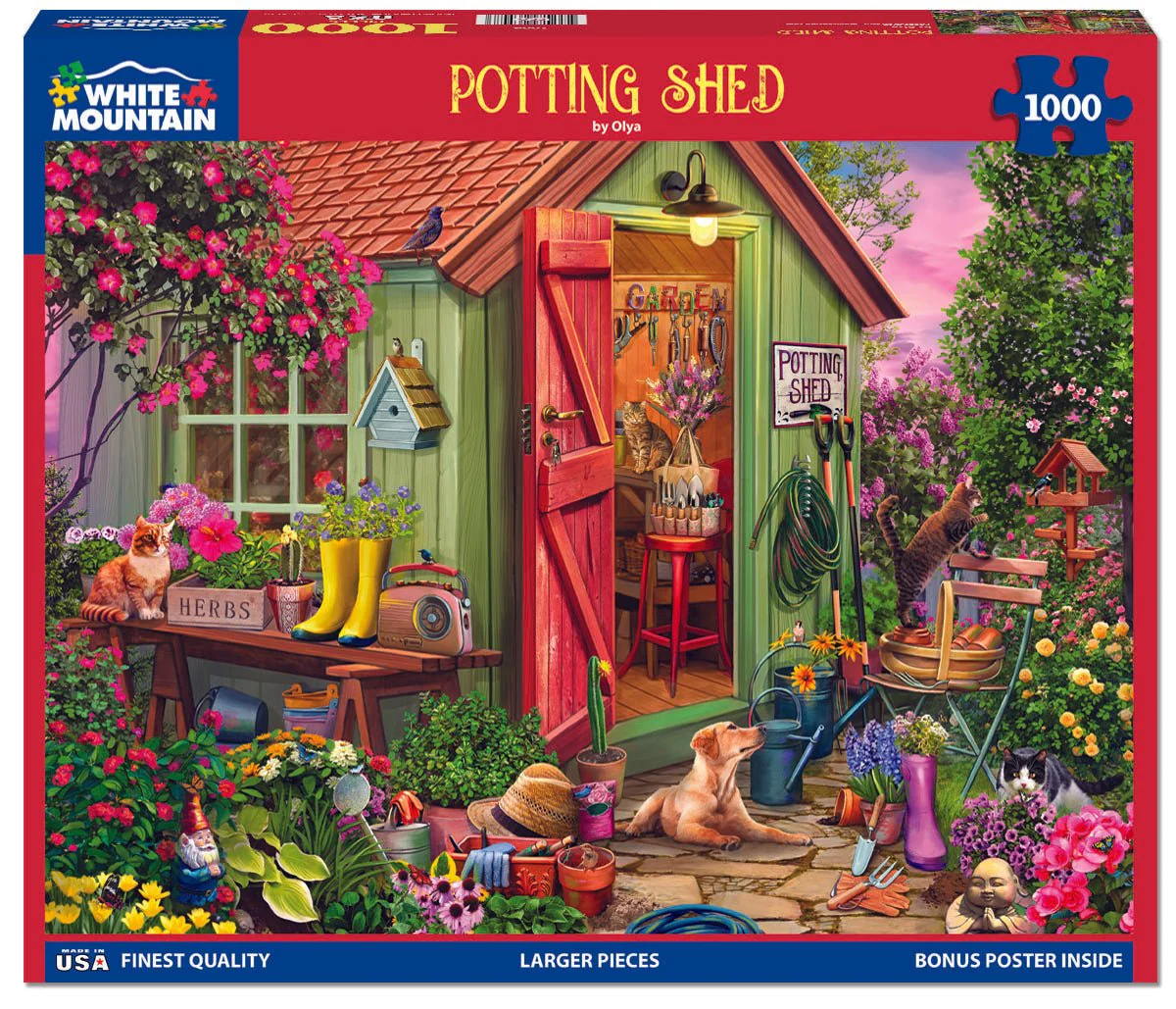 Potting Shed (2064pz) - 1000 Piece Jigsaw Puzzle - Image 2