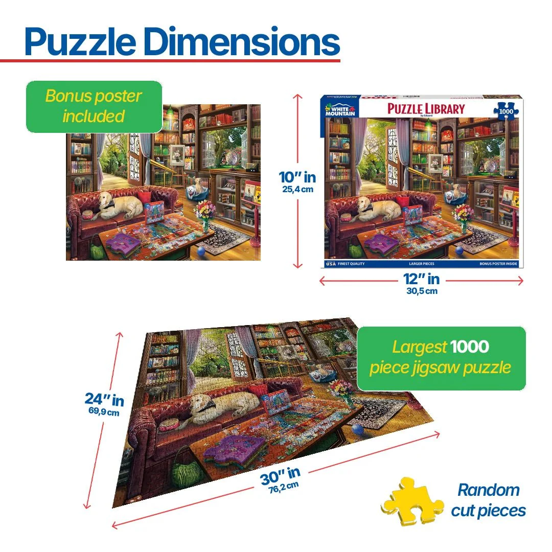 Puzzle Library (1796pz) - 1000 Piece Jigsaw Puzzle - Image 3