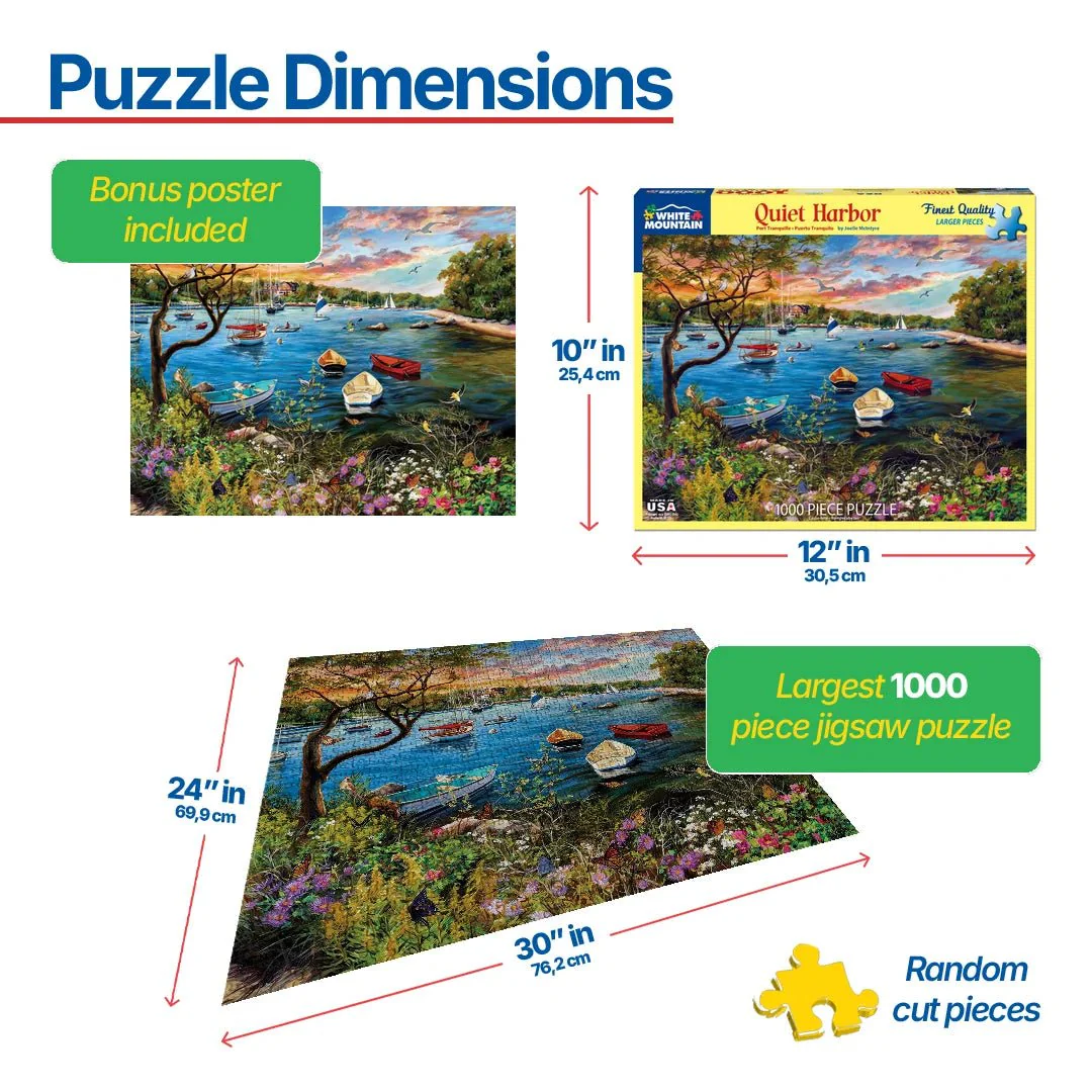Quiet Harbor (1722pz) - 1000 Piece Jigsaw Puzzle - Image 3