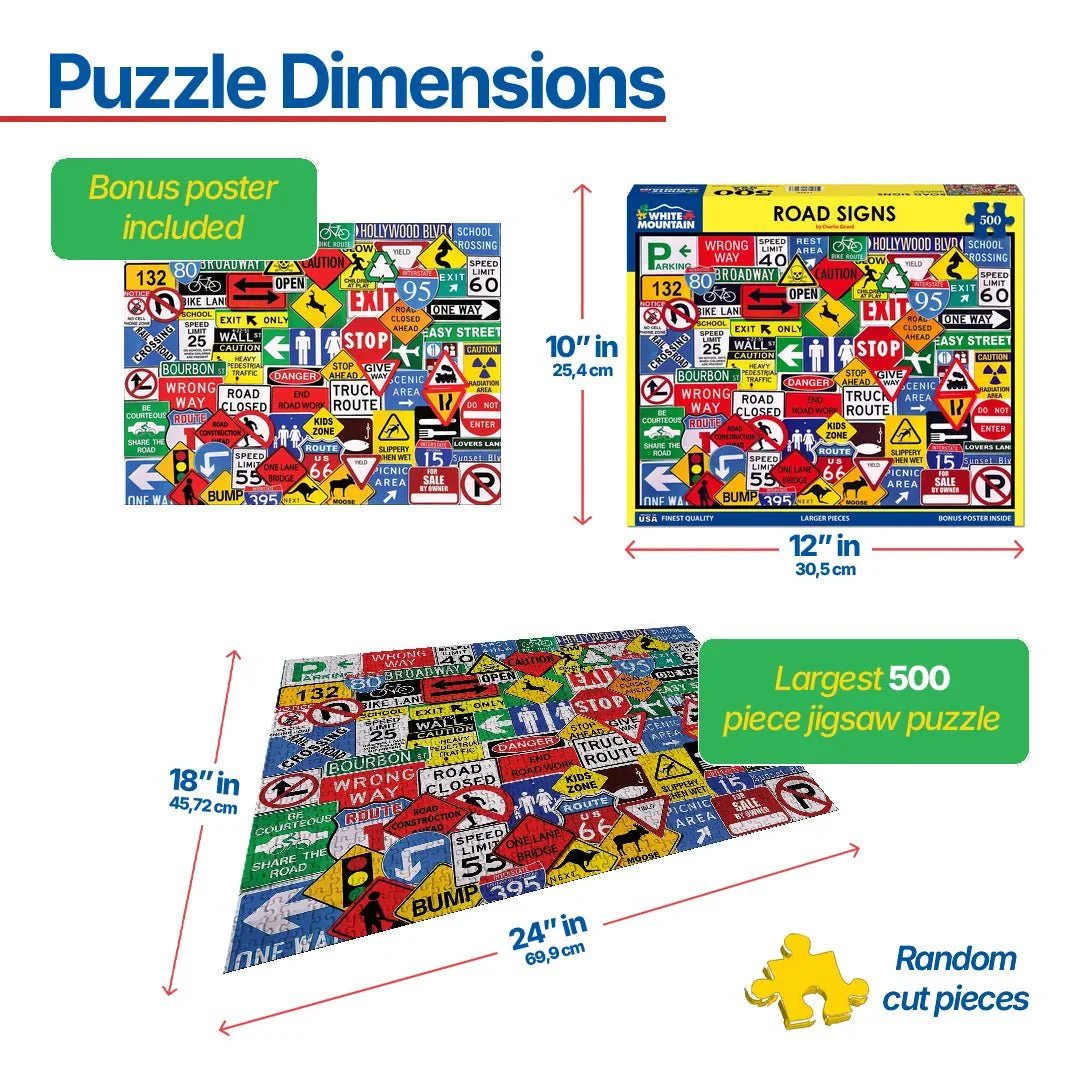 Road Signs (1149pz) - 500 Pieces - Image 3