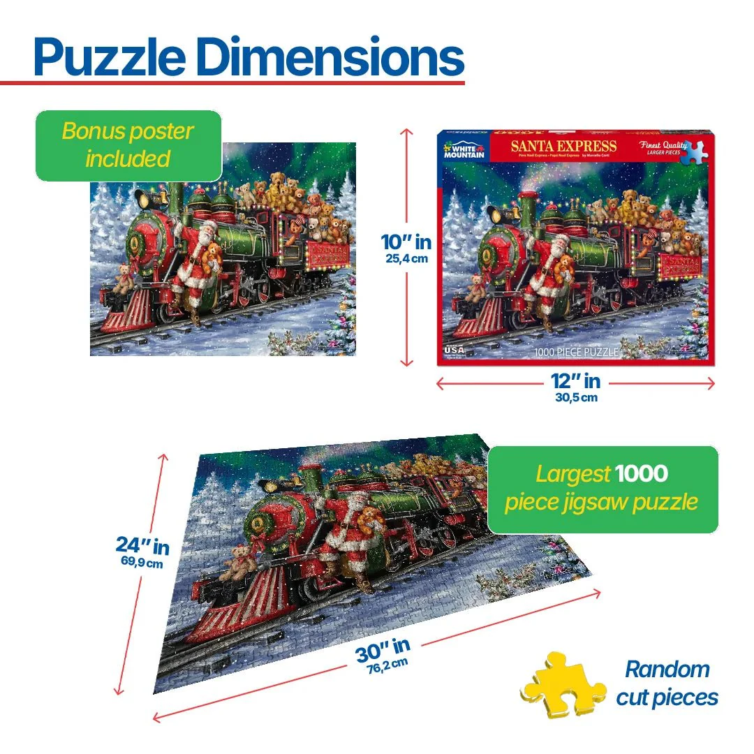 Santa Express (1724pz) - 1000 Piece Jigsaw Puzzle - Image 3