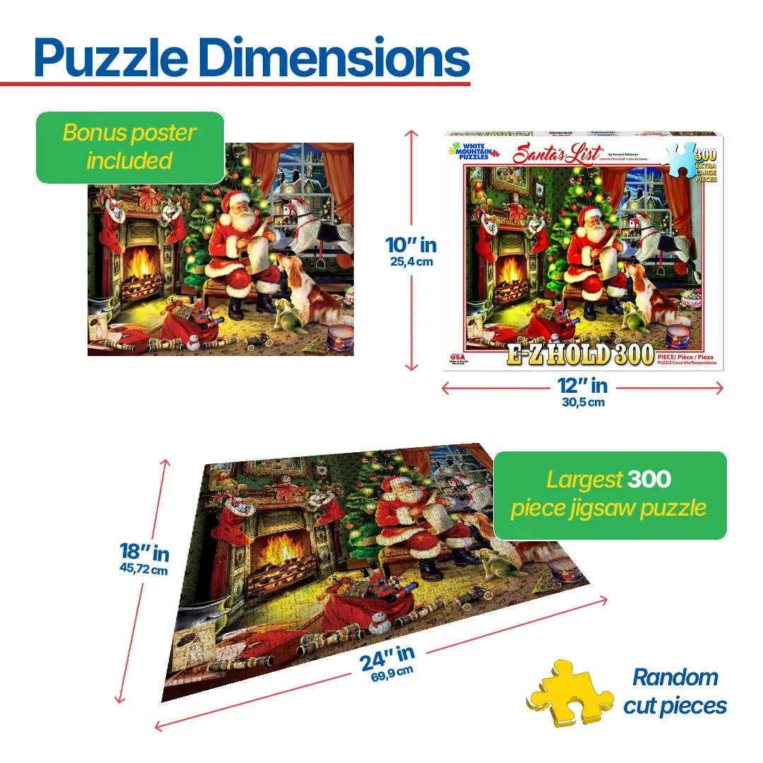 Santa's List (1302pz) - 300 Piece Jigsaw Puzzle - Image 3