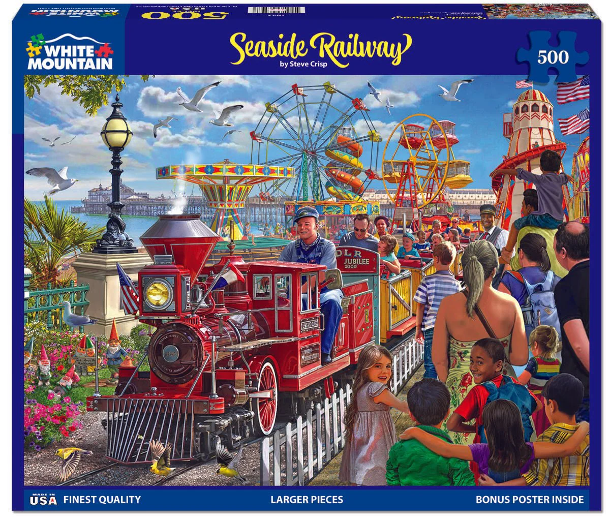 Seaside Railway (1943pz) - 500 Piece Jigsaw Puzzle - Image 2