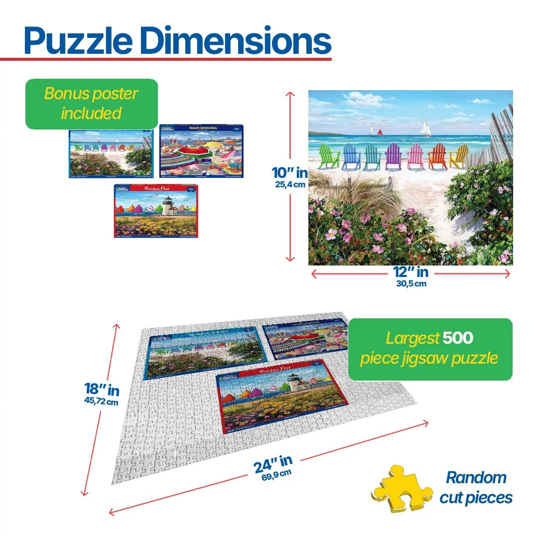 Set of 3: Artist Joelle McIntyre - Beach Days Bundle 500 piece - Image 3