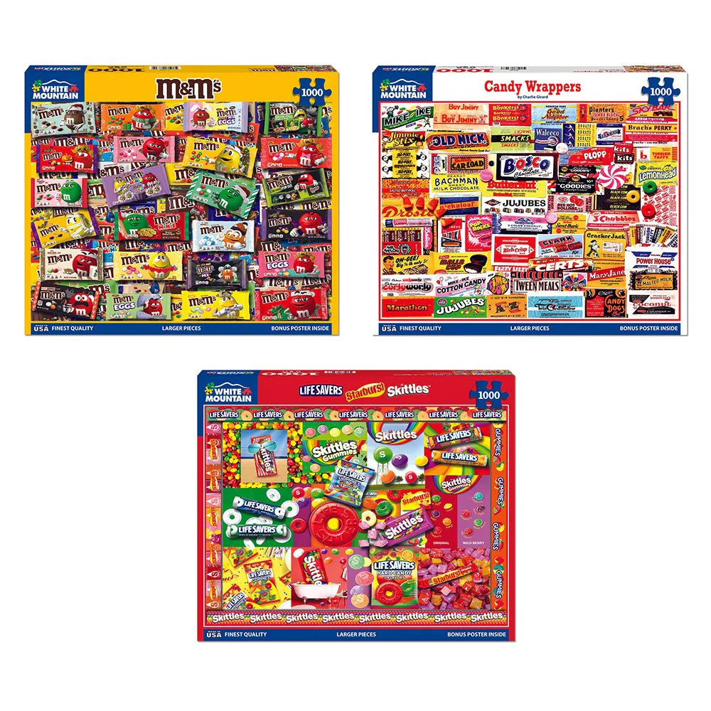 Set of 3: I Love Candy Bundle 1000 piece