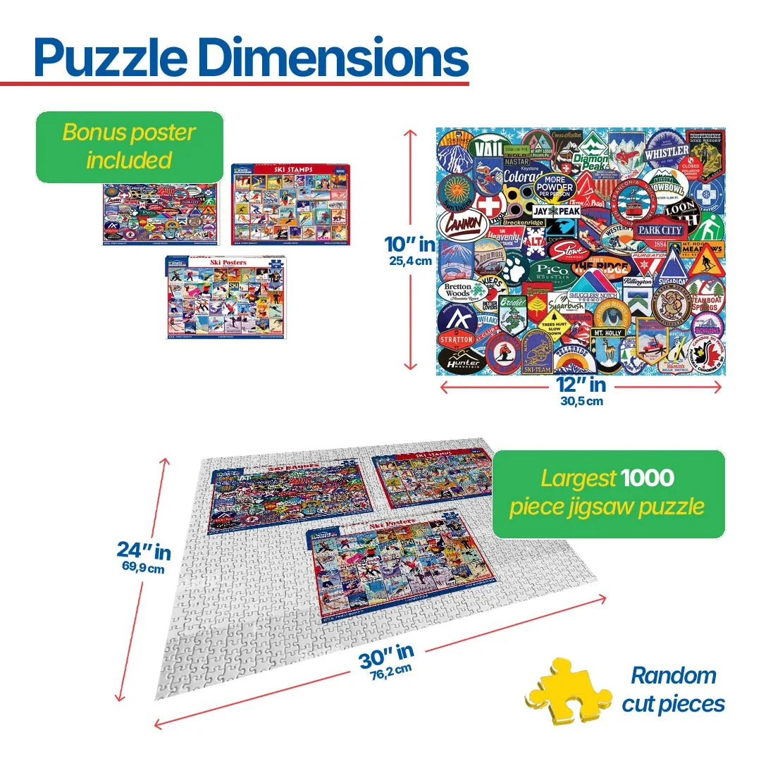 Set of 3:  Love to Ski Bundle 1000 piece - Image 3