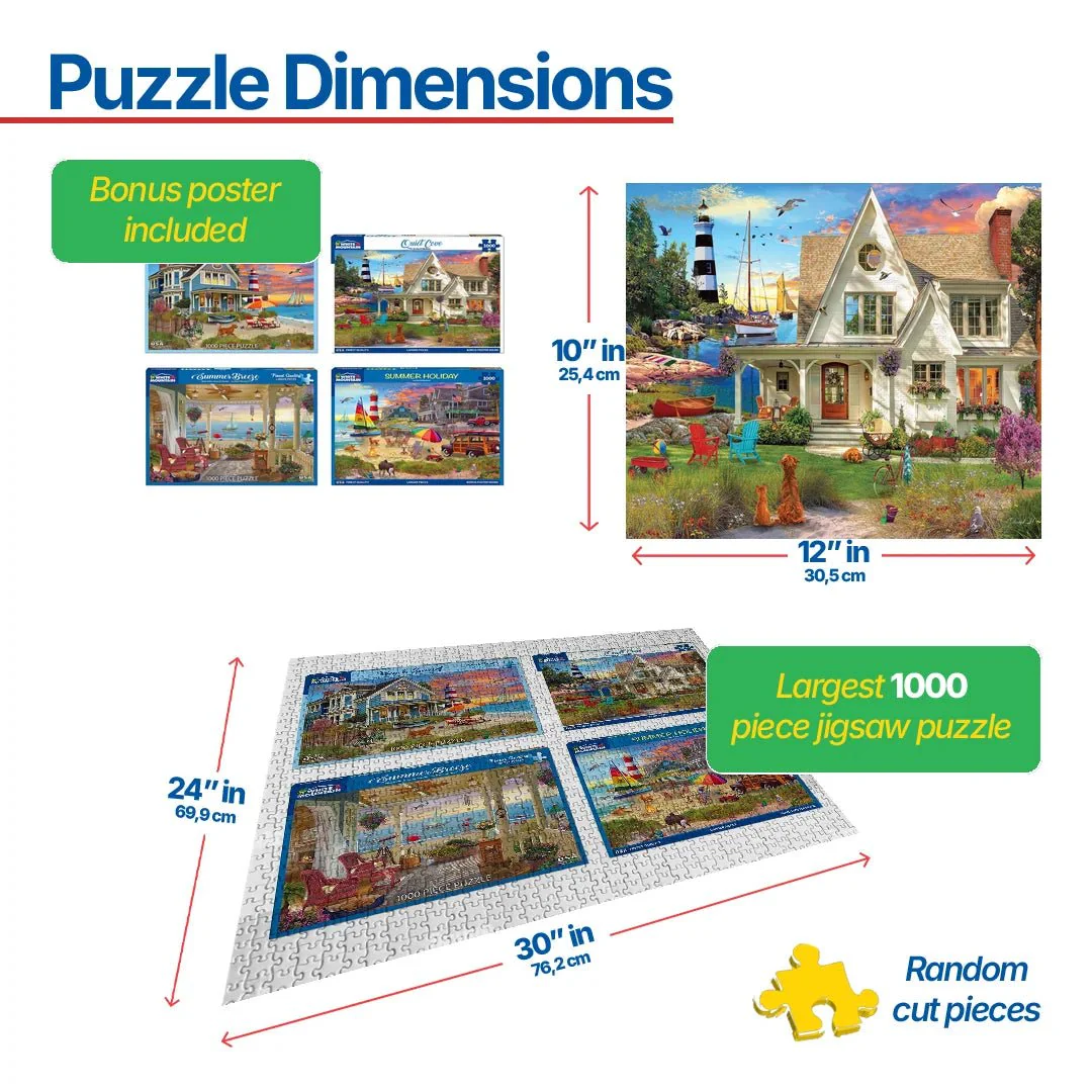 Set of 4: Artist David Maclean - Coastal Retreats Bundle 1000 piece - Image 3