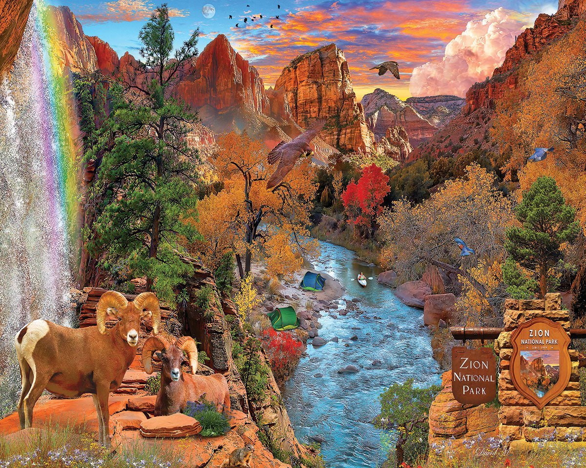 Set of 4: Artist David Maclean - National Parks Bundle 1000 piece - Image 4