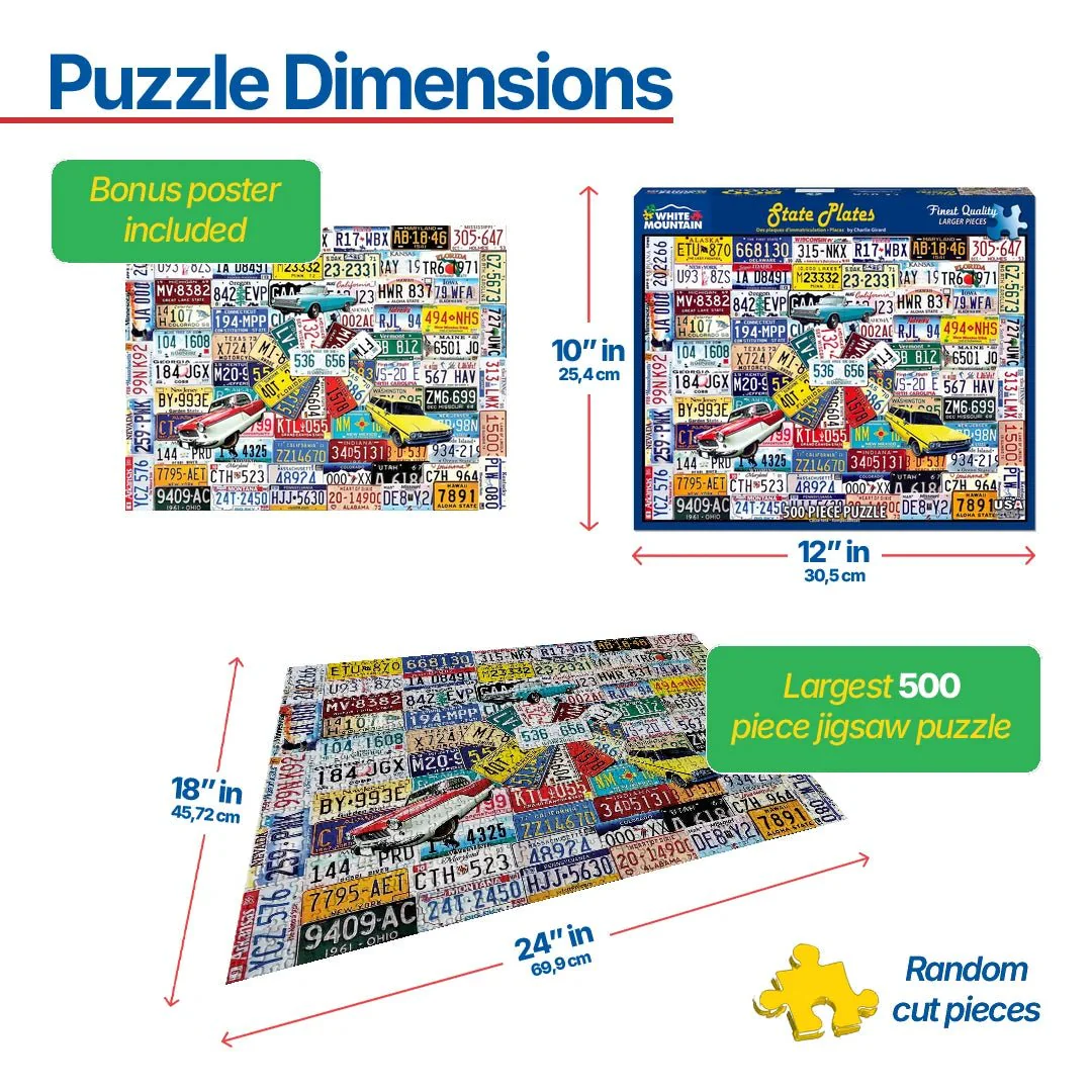 State Plates (1259pz) - 500 Pieces - Image 3