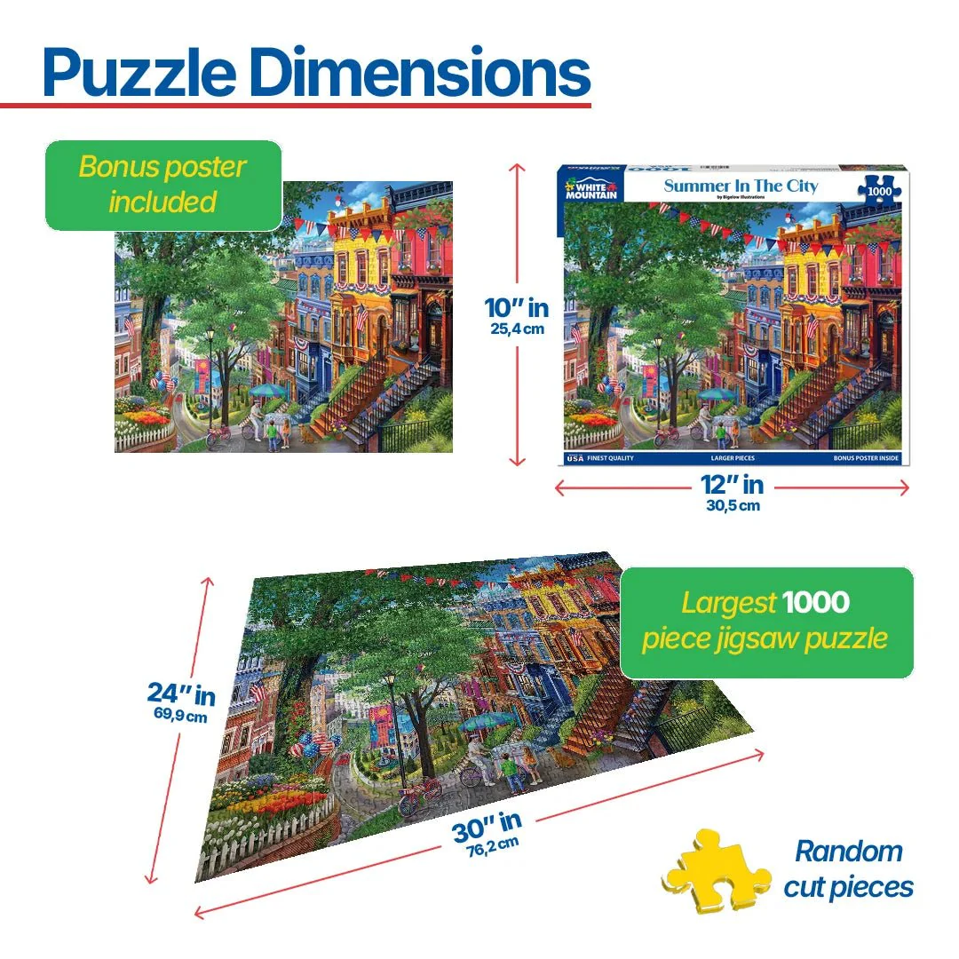 Summer In The City (2037pz) - 1000 Piece Jigsaw Puzzle - Image 3