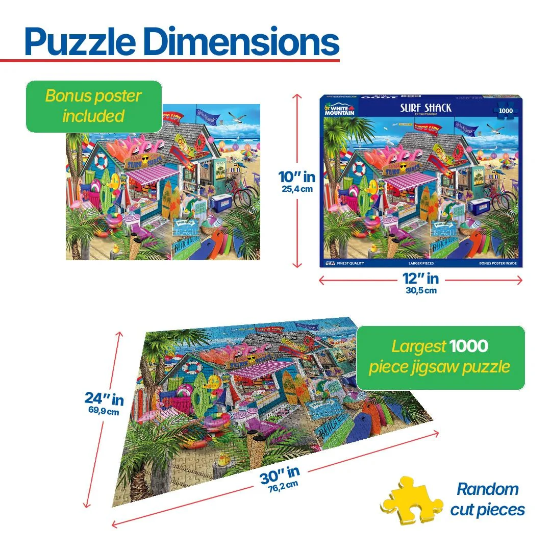 Surf Shack (1842pz) - 1000 Piece Jigsaw Puzzle - Image 3