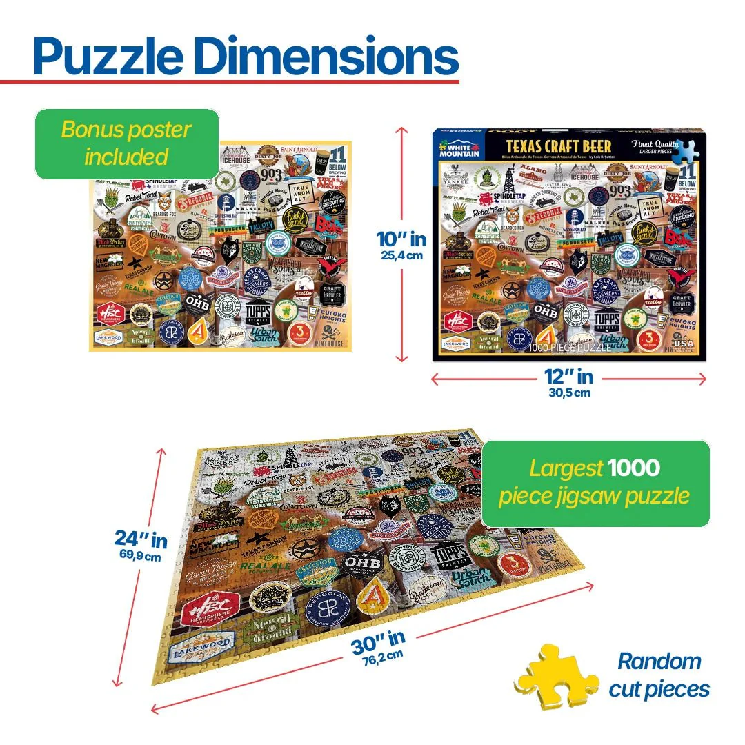 Texas Craft Beer (1656pz) - 1000 Piece Jigsaw Puzzle - Image 3