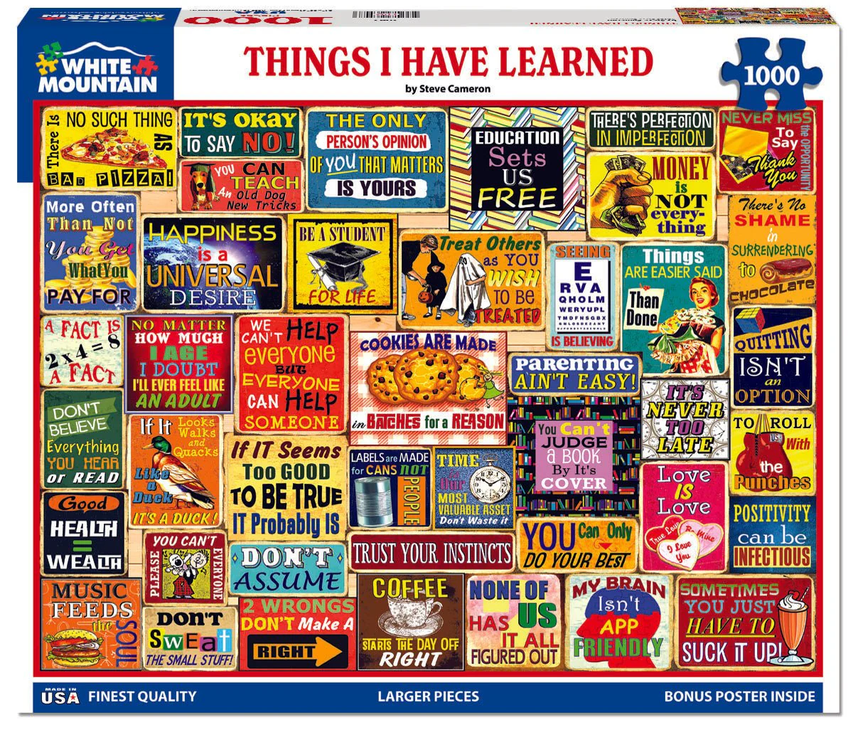 Things I Have Learned (2062pz) - 1000 Piece Jigsaw Puzzle - Image 2