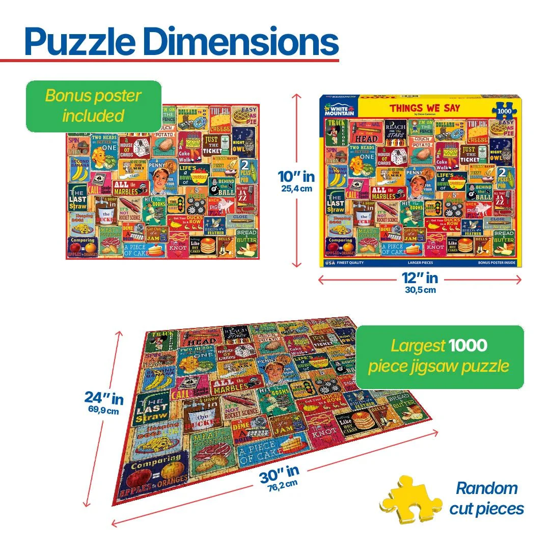 Things We Say (1733pz) - 1000 Piece Jigsaw Puzzle - Image 3