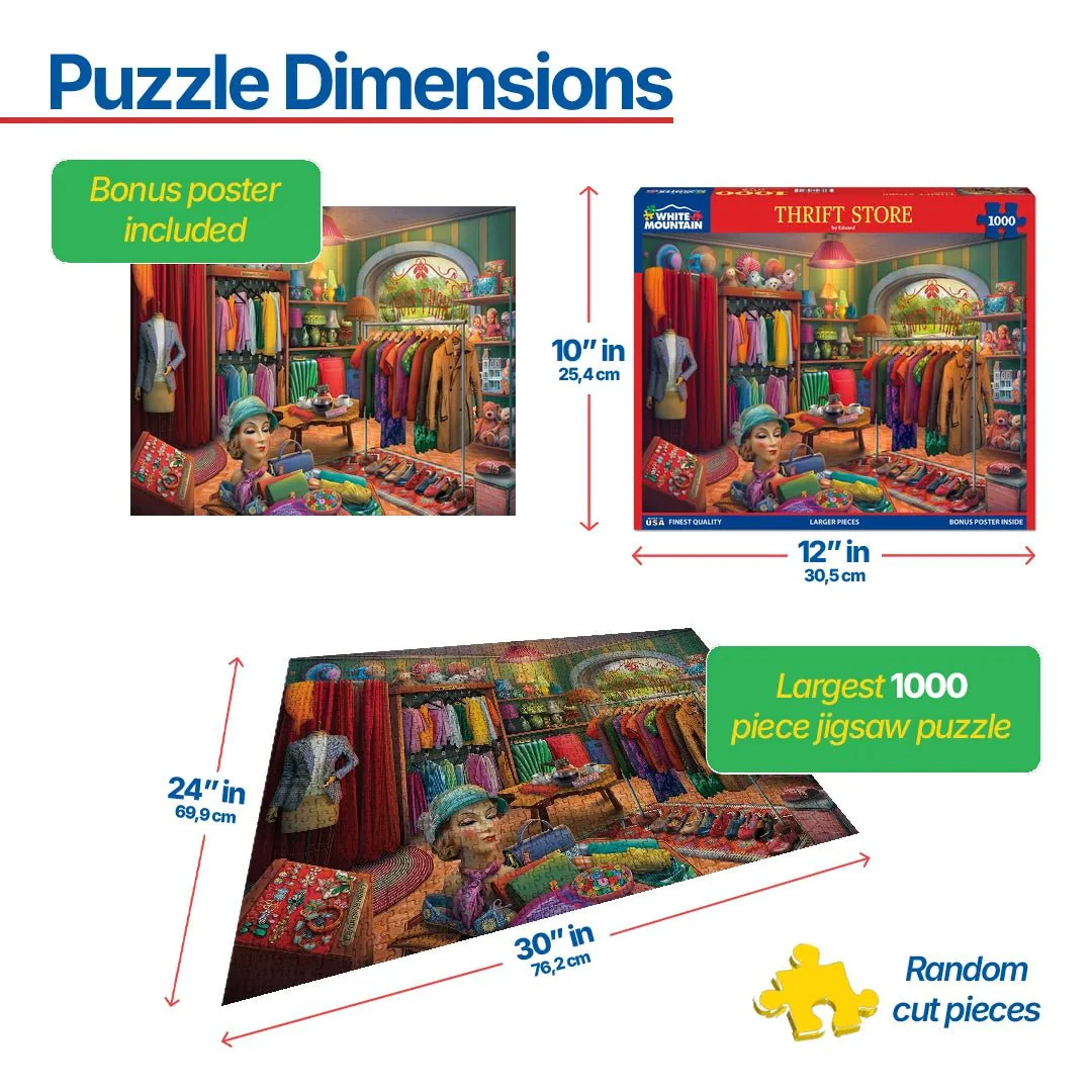 Thrift Store (2012pz) - 1000 Piece Jigsaw Puzzle - Image 3