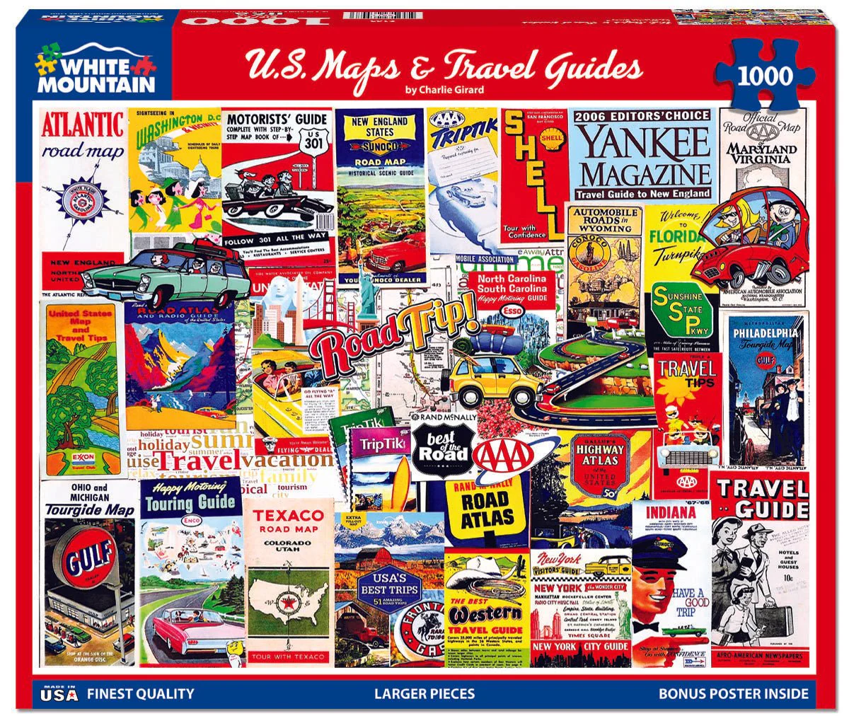 US Maps & Travel Guides (2163pz) - 1000 Piece Jigsaw Puzzle - Image 2