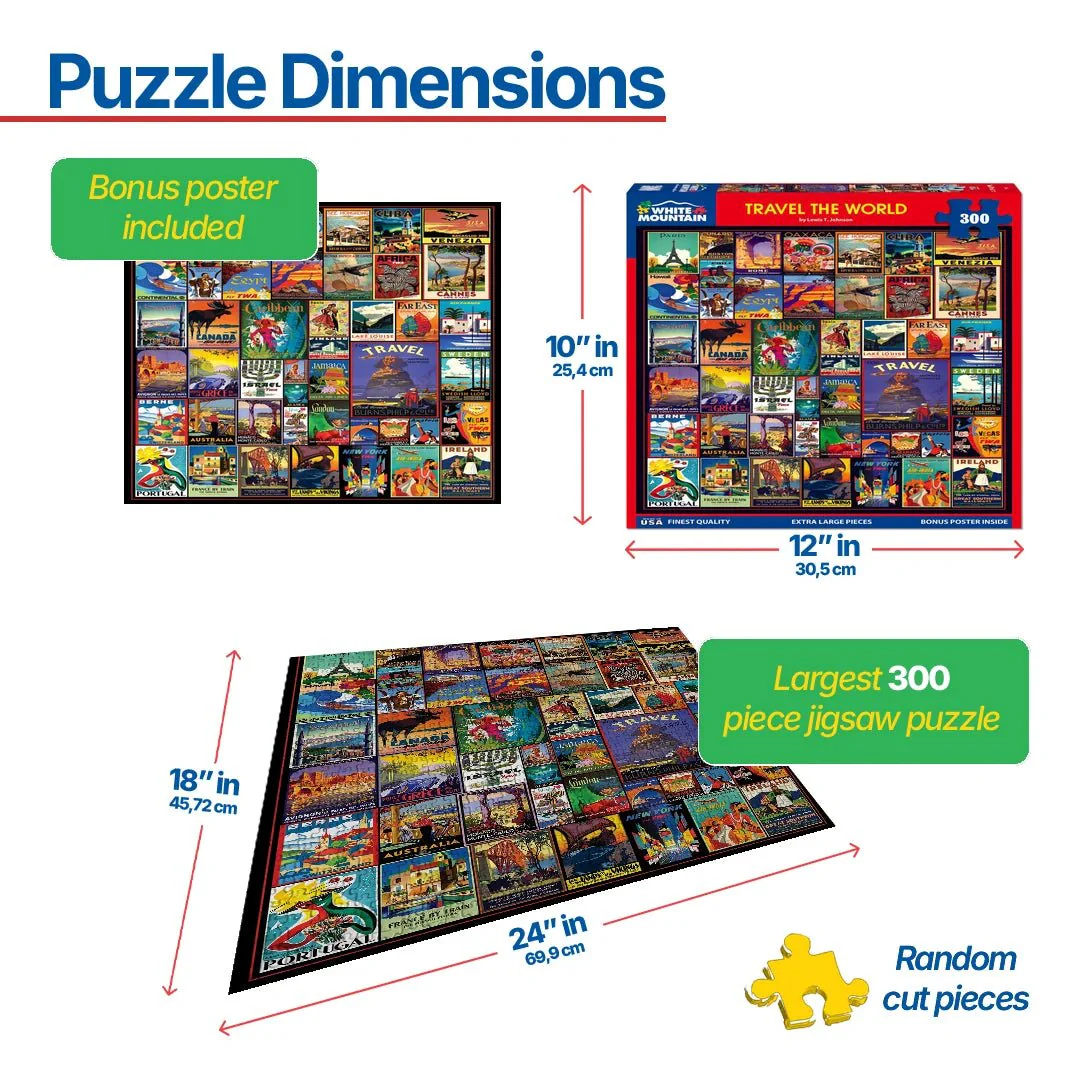 Travel The World (2046pz) - 300 Piece Jigsaw Puzzle - Image 3