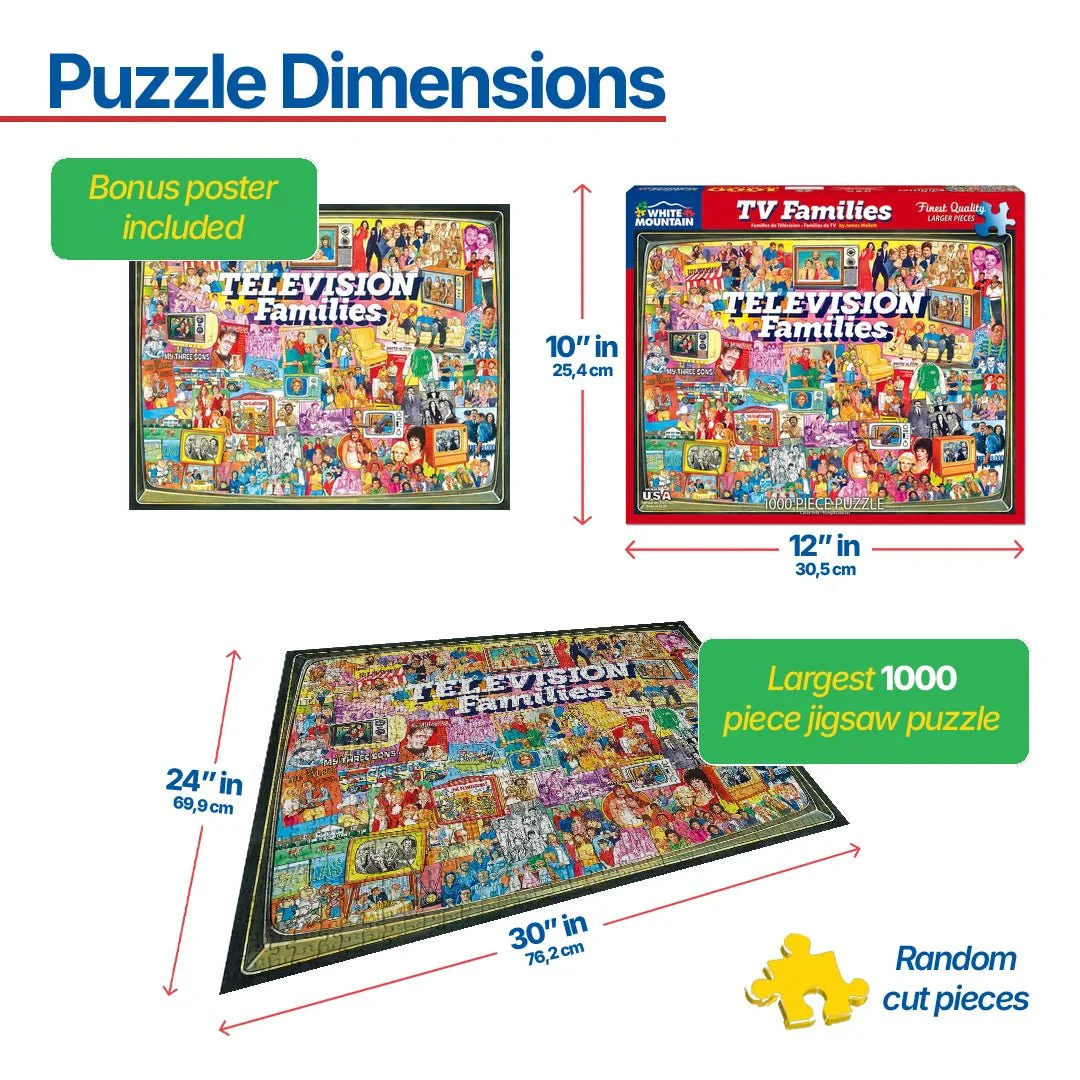 TV Families (1124pz) - 1000 Piece Jigsaw Puzzle - Image 3