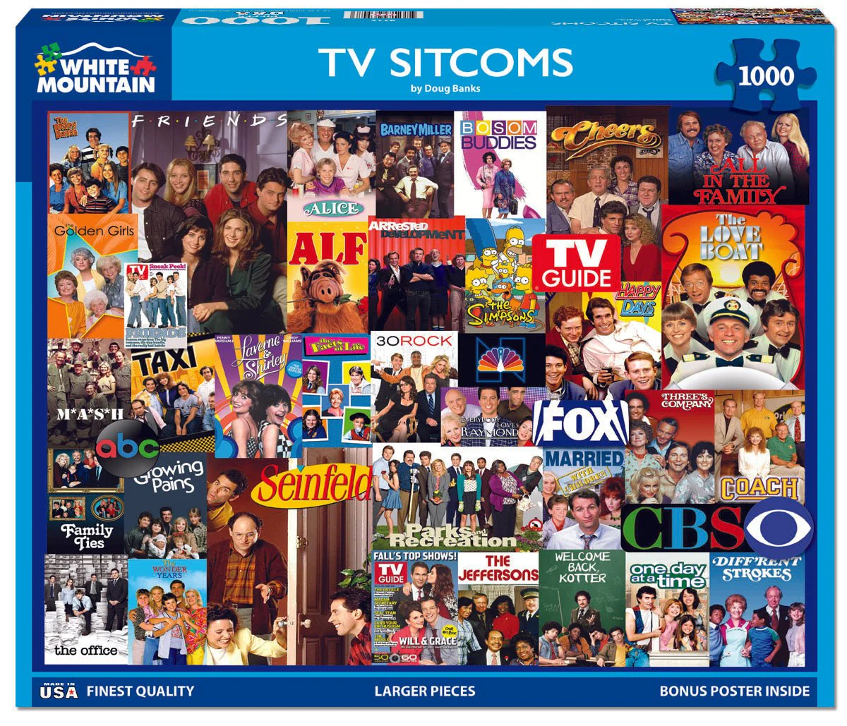 TV Sitcoms (2116pz) - 1000 Piece Jigsaw Puzzle - Image 2