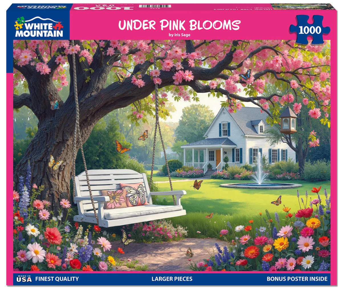 Under Pink Blooms (2167pz) - 1000 Piece Jigsaw Puzzle - Image 2