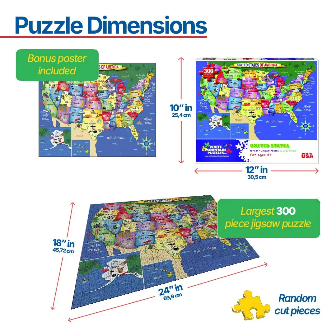 United States of America (1021pz) - 300 Piece Jigsaw Puzzle - Image 3