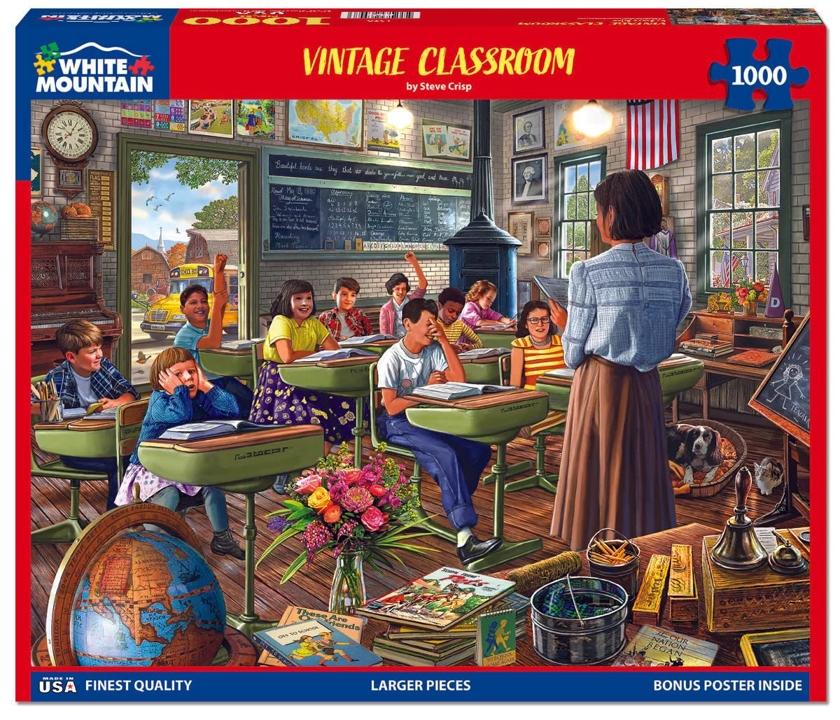 Vintage Classroom (1978pz) - 1000 Piece Jigsaw Puzzle - Image 2